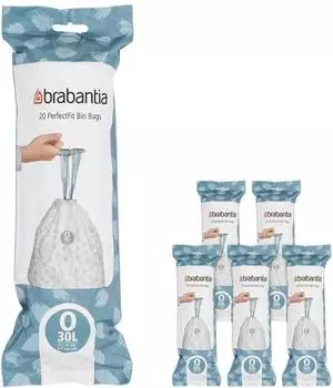 Brabantia PerfectFit Müllbeutel Modell O, 30L, 120 Stück (138485)
