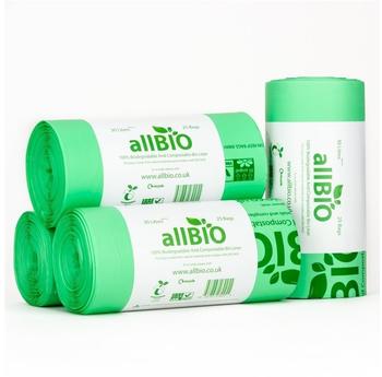 allBIO 030L04R025P Kompostierbare Tüten (100 Stück)