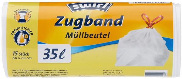 Swirl Zugband-Müllbeutel 35 L (15 Stk.)