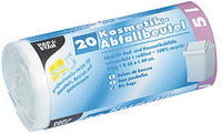 Papstar M&uuml;llbeutel/12057 5l wei&szlig; LDPE-Folie 16my Inh.20 Beutel