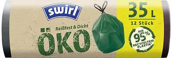 Swirl Öko-Müllbeutel mit Zugband 35L (12 Stk.)