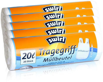 Swirl 5x Tragegriff Müllbeutel 20L ( 20 stk./Rolle )
