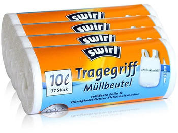 Swirl 4x Tragegriff Müllbeutel 10L ( 37 stk./Rolle )