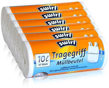 Swirl 6x Tragegriff Müllbeutel 10L ( 37 stk./Rolle )