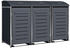 DEGAMO Mülltonnenbox Kiel 3 x 240 Liter Edelstahl grau/Stahl anthrazit