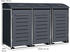 DEGAMO Mülltonnenbox Kiel 3 x 240 Liter Edelstahl grau/Stahl anthrazit