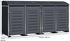 DEGAMO Mülltonnenbox Kiel 4 x 240 Liter Edelstahl grau/Stahl anthrazit