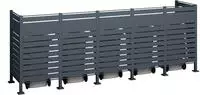 Westmann - Metall M&uuml;lltonnenverkleidung Planum 5x240 L Anthrazit 410x90x150 Cm