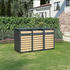 AXI Lucas 3 Mülltonnenbox mit Deckel 720 L Holzoptik / Metall natur