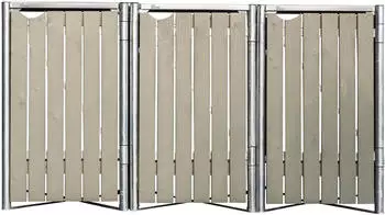 Hide Label M&uuml;lltonnenbox 3 x 240 L natur grau