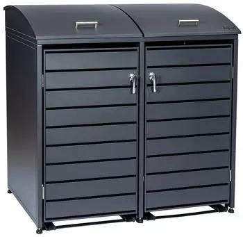 Zelsius M&uuml;lltonnenbox 2 St&uuml;ck anthrazit