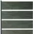 Zelsius Mülltonnenbox-Set 4 x 240 Liter Stahl anthrazit/Holzoptik dunkelgrau