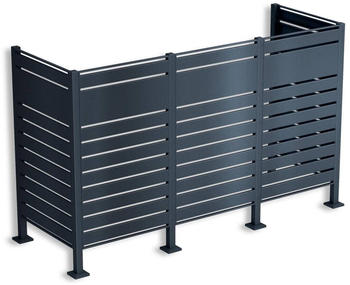 Metzler Mülltonnen-Sichtschutz 3 x 340 Liter 85 x 245 x 150 cm Anthrazitgrau