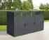 Home Deluxe Mülltonnenbox Cubo 3 x 240 Liter anthrazit