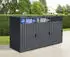 Home Deluxe Mülltonnenbox Cubo 3 x 240 Liter anthrazit