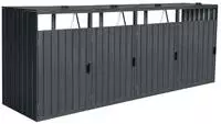 Home Deluxe - M&uuml;lltonnenbox Dreit&uuml;rig Cubo - 4x 240l Menge 4 M&uuml;lltonnenbox