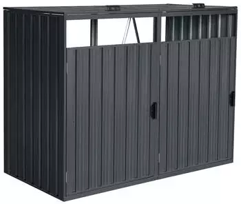 Home Deluxe Mülltonnenbox Cubo 2 x 240 Liter anthrazit