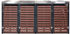 Mendler 4er Mülltonnenbox mit Pflanzkasten 124x265x84cm WPC Edelstahl Walnuss-Holzoptik