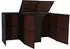 MCW 3er Set Mülltonnenverkleidung 3x120l 110x195x66cm braun