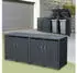 ML-Design Mülltonnenbox 4er Set je 240 Liter 264x80x116,3 cm wetterfest mit Klappdeckel Stahl anthrazit (2x ML-666)