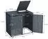 ML-Design Mülltonnenbox 4er Set je 240 Liter 264x80x116,3 cm wetterfest mit Klappdeckel Stahl anthrazit (2x ML-666)