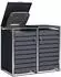 Zelsius RAL 7016 Mülltonnenbox 4er Set inkl. Erweiterungsmöglichkeit Edelstahl anthrazit (AB976219)