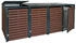 Mendler 4er Mülltonnenverkleidung MCW-K14 119x264x84cm WPC/Metall braun (90597)