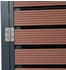 Mendler 4er Mülltonnenverkleidung MCW-K14 119x264x84cm WPC/Metall braun (90597)