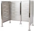 MCW Mülltonnen-Zaun J55 150 x 165 x 85 cm Edelstahl silber