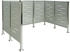 MCW Mülltonnen-Zaun J55 150 x 243 x 163 cm Metall Edelstahl silber