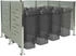MCW Mülltonnen-Zaun J55 150 x 243 x 163 cm Metall Edelstahl silber