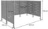 MCW Mülltonnen-Zaun J55 150 x 243 x 163 cm Metall Edelstahl silber