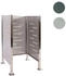 MCW Mülltonnen-Zaun J55 150 x 85 x 85 cm Metall Edelstahl silber