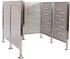 MCW Mülltonnen-Zaun J55 151 x 165 x 165 cm Edelstahl silber