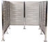 MCW Mülltonnen-Zaun J55 151 x 165 x 165 cm Edelstahl silber