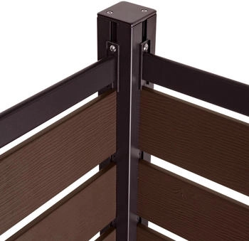 MCW Mülltonnen-Zaun K57 130 x 100 x 6 cm Aluminium braun – MCW Mülltonnen-Zaun K57 130 x 100 x 6 cm Aluminium braun für eleganten Sichtschutz