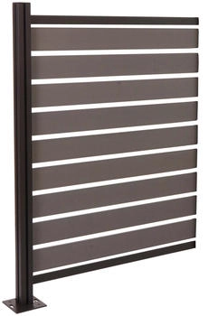 MCW M&uuml;lltonnen-Zaun K57 130 x 100 x 6 cm Aluminium grau
