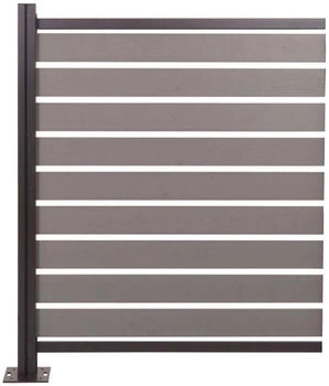 MCW Mülltonnen-Zaun K57 130 x 100 x 6 cm Aluminium grau – MCW Mülltonnen-Zaun K57 130 x 100 x 6 cm Aluminium grau für optimale Ordnung