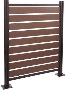 MCW Mülltonnen-Zaun K57 130 x 110 x 6 cm Aluminium braun
