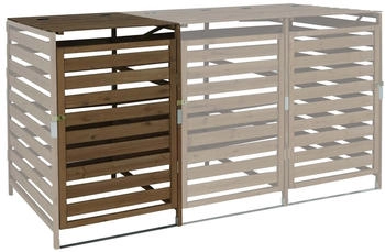 MCW Mülltonnenbox-Erweiterung H62 1 x 240 Liter 114 x 67 x 97 cm dunkelbraun