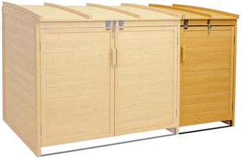 MCW M&uuml;lltonnenbox-Erweiterung H75 1 x 240 Liter 120 x 68 x 104 cm braun