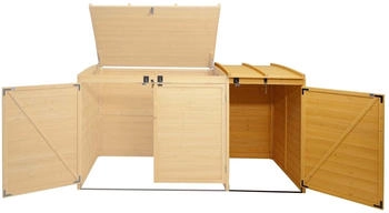 MCW Mülltonnenbox-Erweiterung H75 1 x 240 Liter 120 x 68 x 104 cm braun – MCW Mülltonnenbox-Erweiterung H75 1 x 240 Liter 120 x 68 x 104 cm braun - Elegante Ordnung für Ihren Außenbereich
