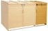 MCW Mülltonnenbox-Erweiterung H75 1 x 240 Liter 120 x 68 x 104 cm braun