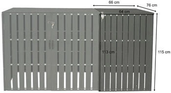 MCW Mülltonnenbox-Erweiterung J28 1 x 240 Liter 115 x 66 x 76 cm anthrazit – MCW Mülltonnenbox-Erweiterung J28 1 x 240 Liter 115 x 66 x 76 cm anthrazit Elegante Lösung für Ordnung im Außenbereich