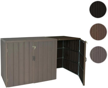 MCW Mülltonnenbox-Erweiterung J28 1 x 240 Liter 116 x 69 x 88 cm braun – Optimaler Schutz und einfache Handhabung