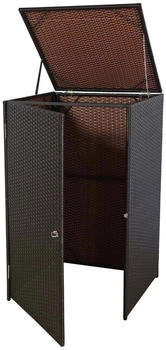 MCW Mülltonnenverkleidung E25 1 x 120 Liter 110 x 65 x 66 cm braun – Praktische Handhabung für den Alltag