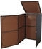 MCW Mülltonnenverkleidung E25 1 x 120 Liter 110 x 65 x 66 cm braun