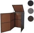 MCW Mülltonnenverkleidung E25 1 x 120 Liter 110 x 65 x 66 cm braun