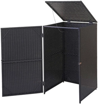 MCW Mülltonnenverkleidung E25 1 x 120 Liter 110 x 65 x 66 cm schwarz