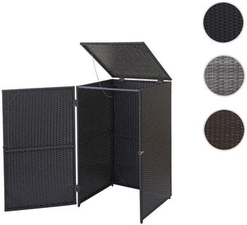 MCW Mülltonnenverkleidung E25 1 x 120 Liter 110 x 65 x 66 cm schwarz – Praktischer Sichtschutz mit einfachem Zugang